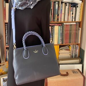 Kate Spade 🌟Collector Edition 🌟 Navy & Blue Color-block Pebble Leather Bag♠️ NWT
